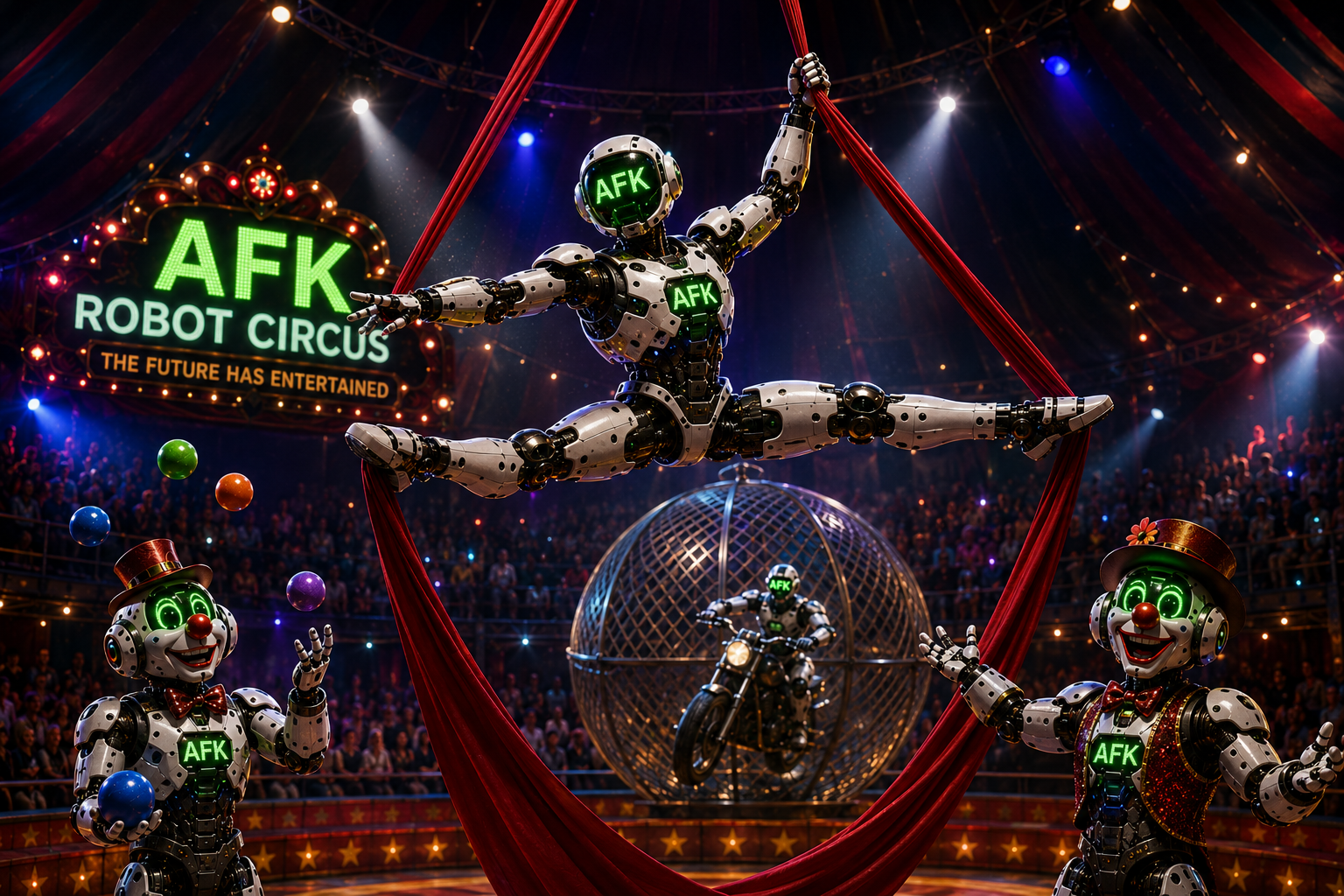 AFK Robot Circus scene
